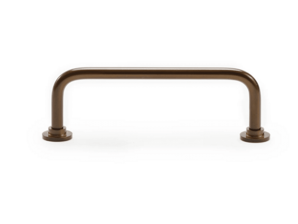 Marble cabinet handles - bronze arch pull
