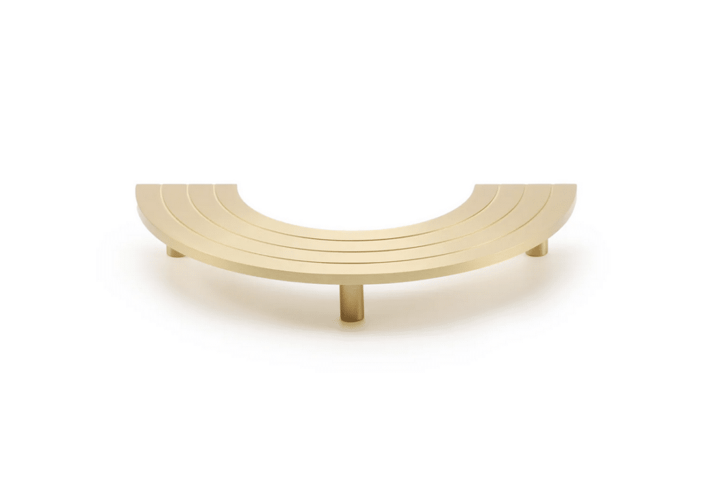 Momo handles - curved brass cabinet pull