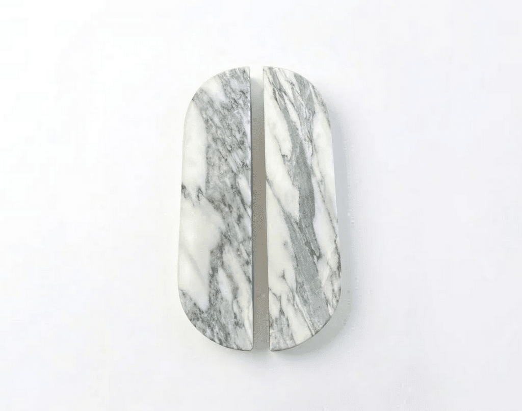 Marble handles Arabescato natural stone finish