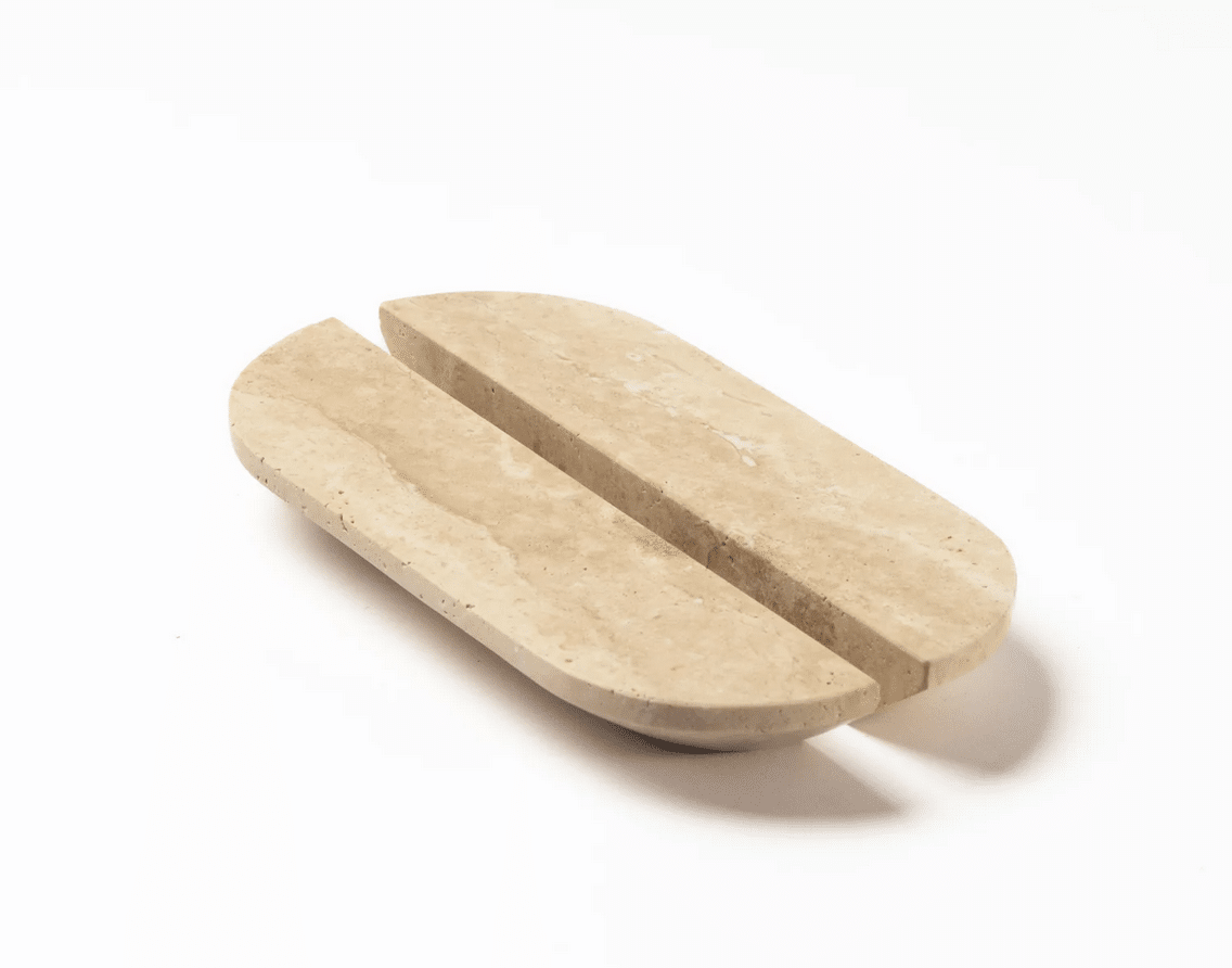 Zano Angel Marble Handle - Medium 160mm - Travertine - Image 3