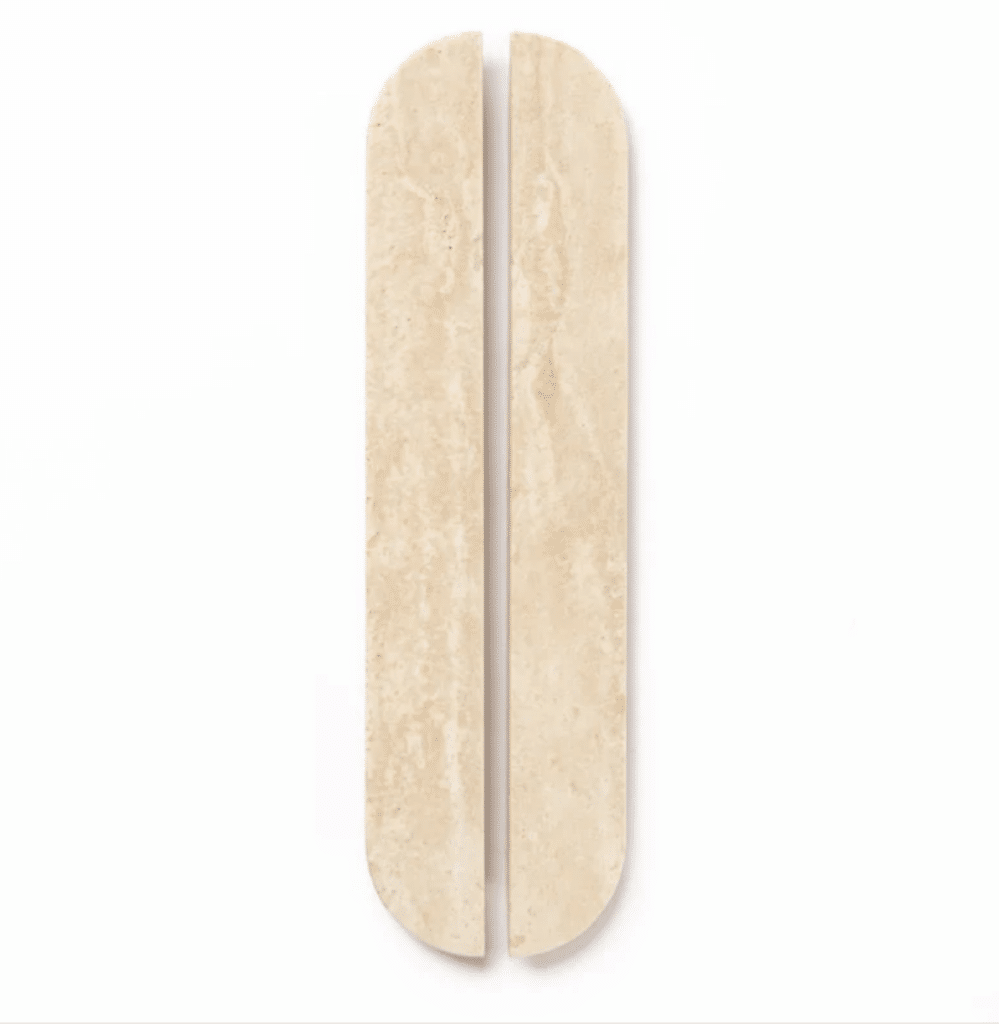 Marble handles - Travertine finish pair