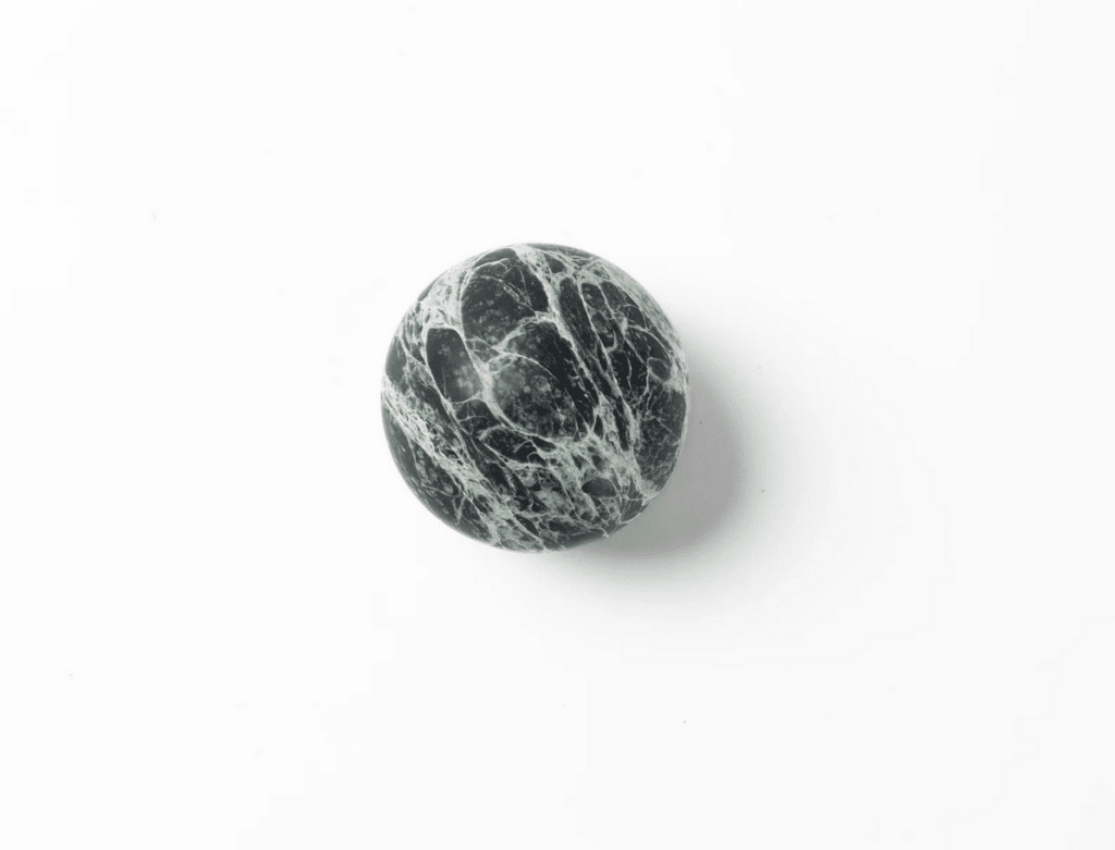 Grey marble cabinet knob - slate finish