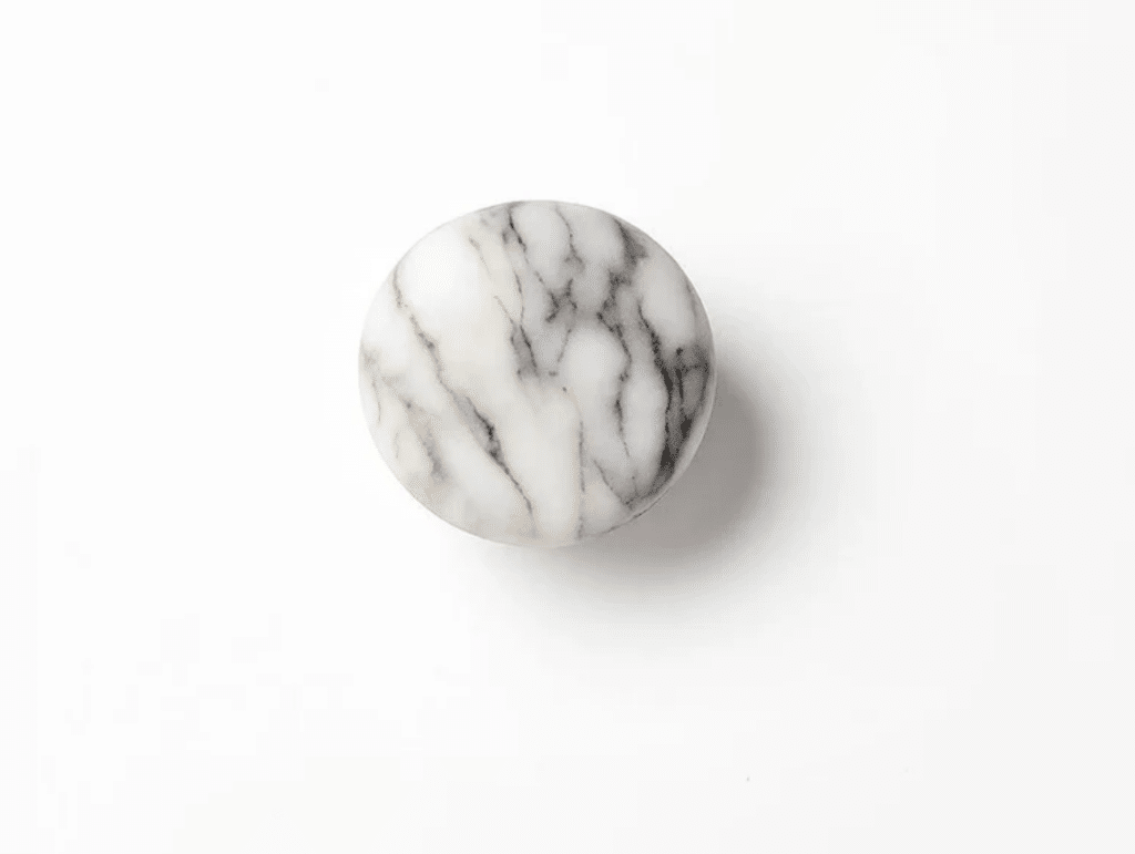 Marble handles - white veined ball knob