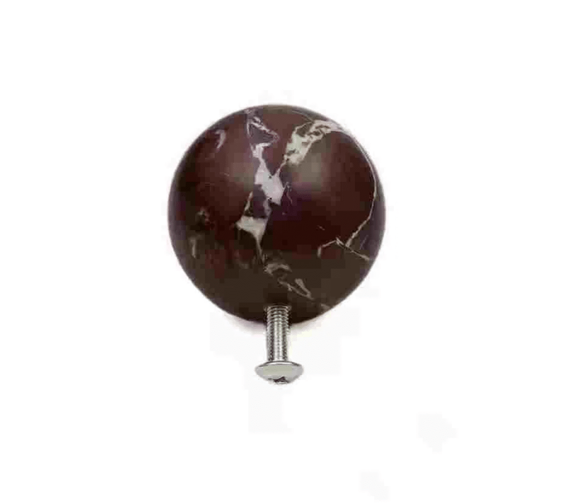 Zano Marble Ball Knob - Small 40mm - Rosso - Image 4
