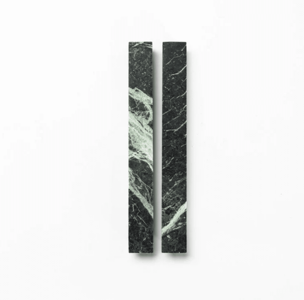 Marble cabinet handles Verde in dark green