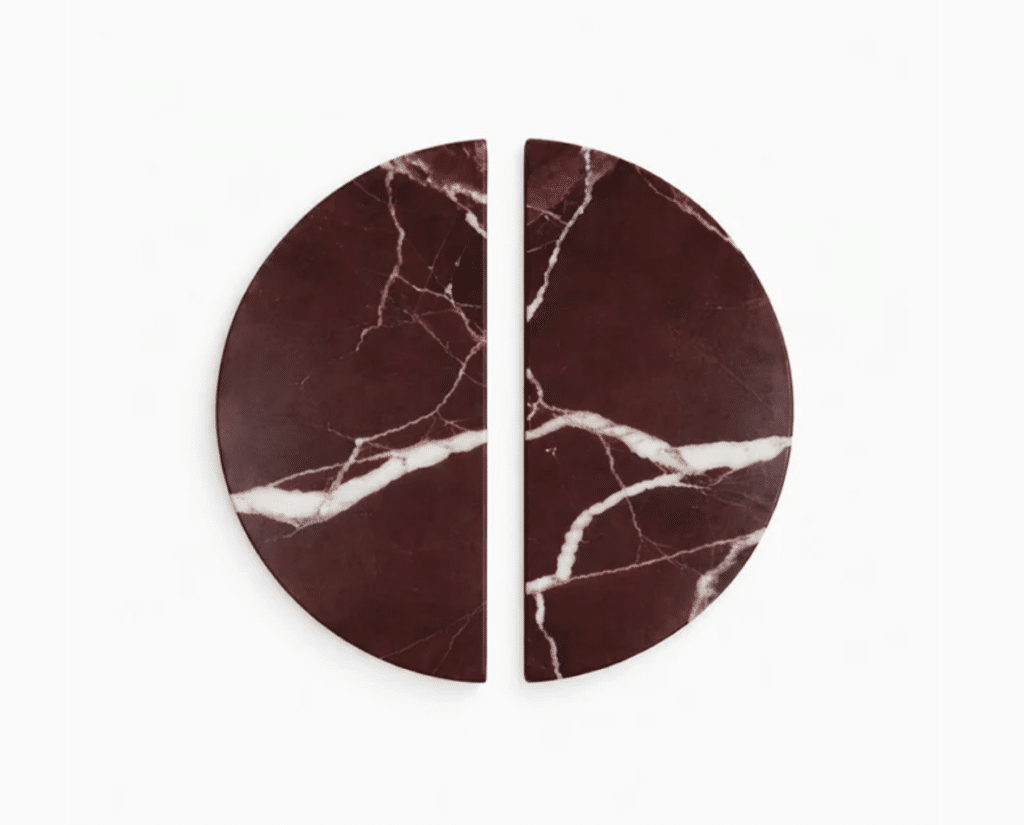 Marble handles - Rosso split circular pull