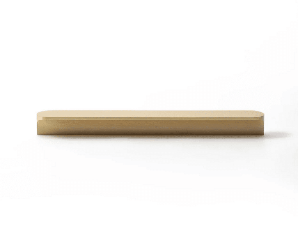 Lo & co curve pull - brushed brass cabinet pull