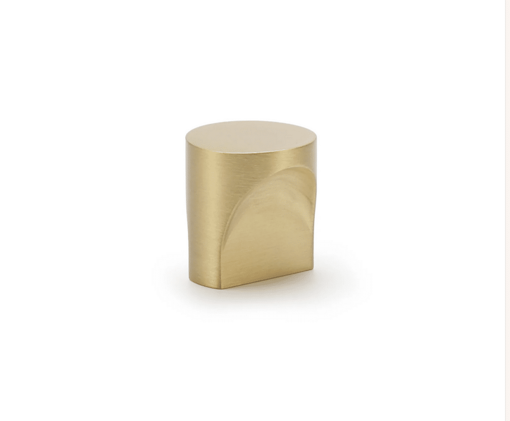 Corner shaving cabinet - brass knob hardware