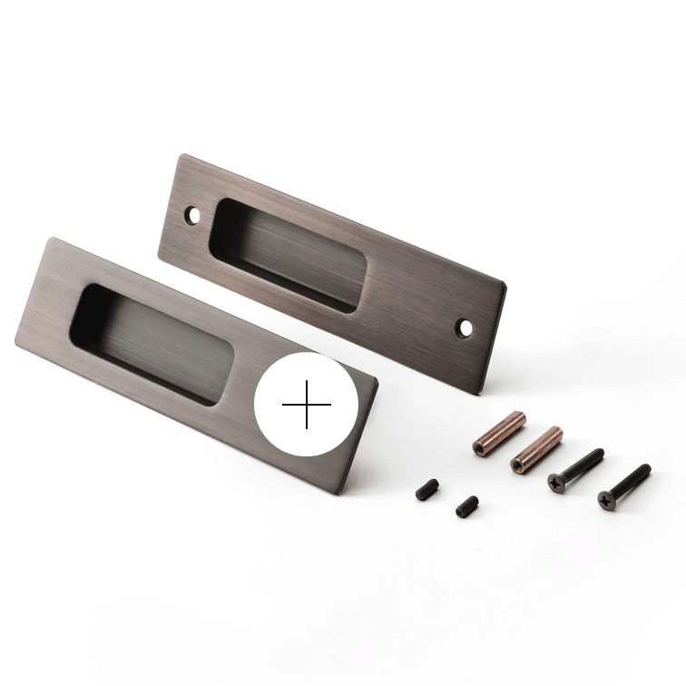 Flush pull cavity slider - complete hardware set